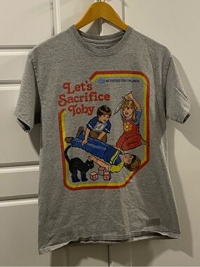 Steven Rhodes “ Let’s Sacrifice Toby “ Activities for Children Tshirt Medium